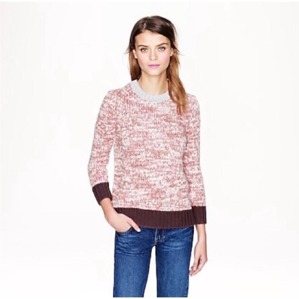J. Crew Pink Marled Wool Blend Sweater SZ S​​